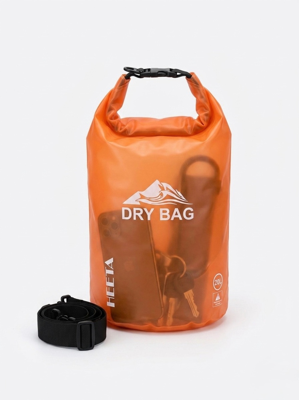 HEETA 20L Orange Waterproof Dry Bag - Like New Condition